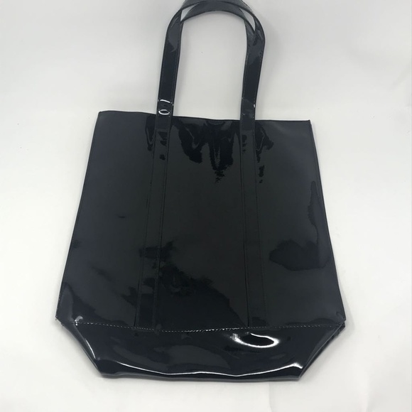 Twelve NYC Handbags - Twelve NYC Black Patent Leather Tote Handbag Purse